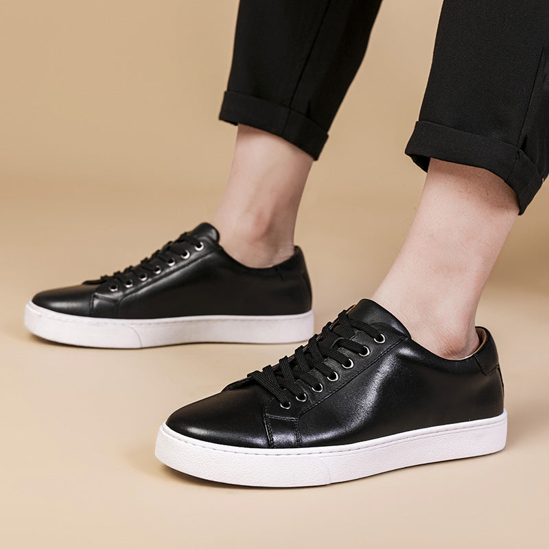 Casual Leather Lace Up Sneakers