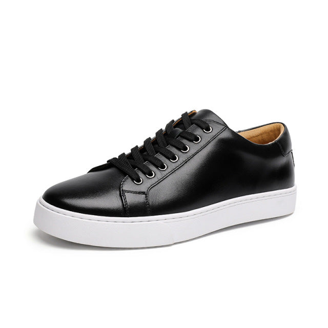 Casual Leather Lace Up Sneakers