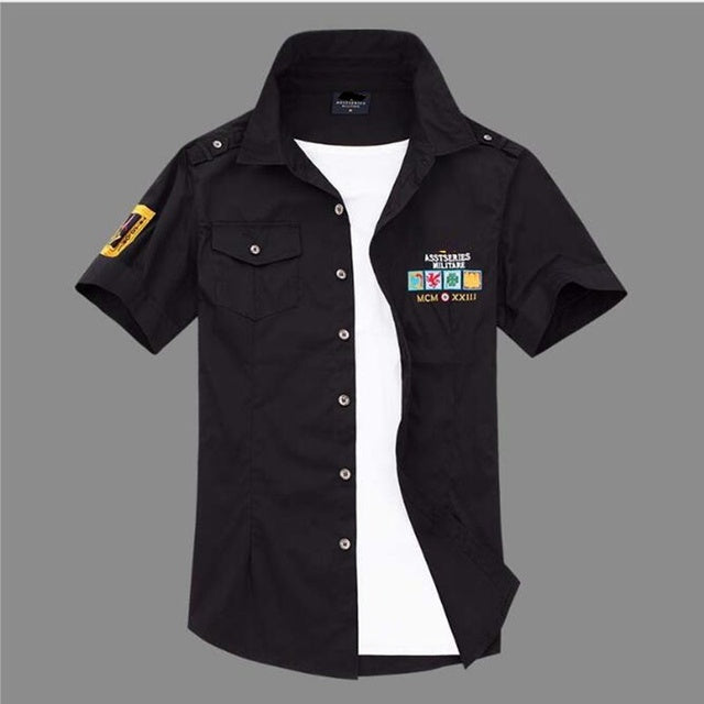 Embroidery Air Force Shirt