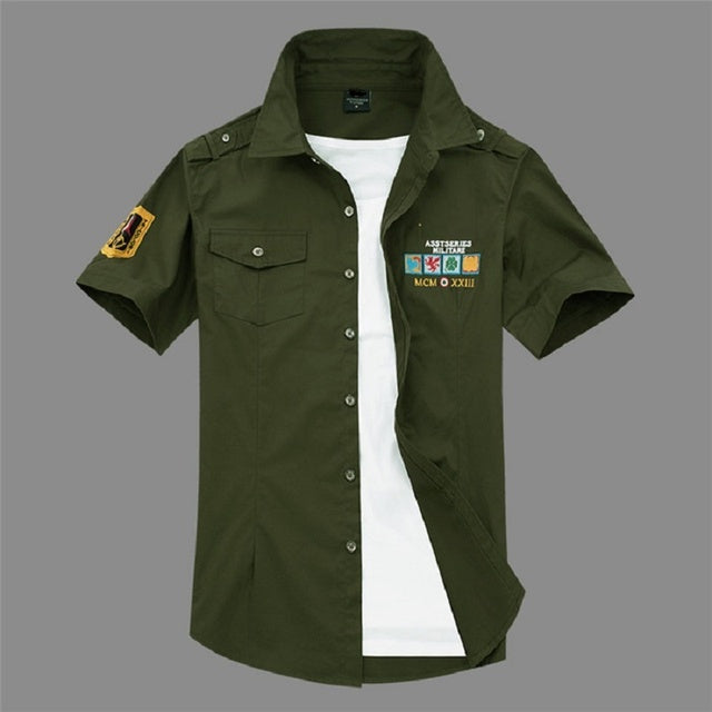 Embroidery Air Force Shirt